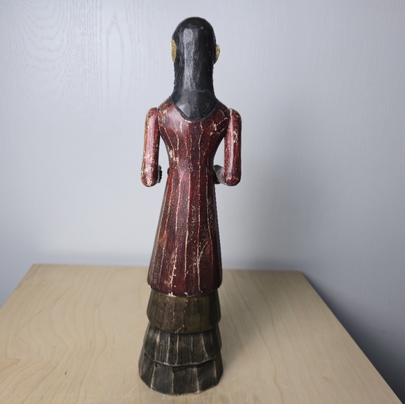 Rajasthan India Folk Art Doll With Moveable Arms - Picture 5 of 10